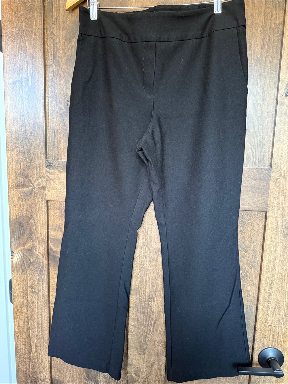 Margaret M Black Wide-Leg Pull-On Pants